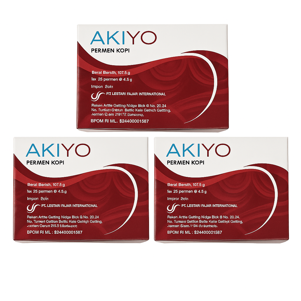 Akiyo Energy Coffee Candy for Men – Herbal Coffee & Ginseng Candy for Natural Stamina & Vitality (25 Pieces per Box