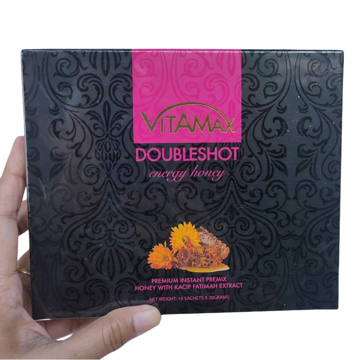 Vitamax Doubleshot Red – Herbal Honey Blend for Energy & Vitality (10 Sachets)