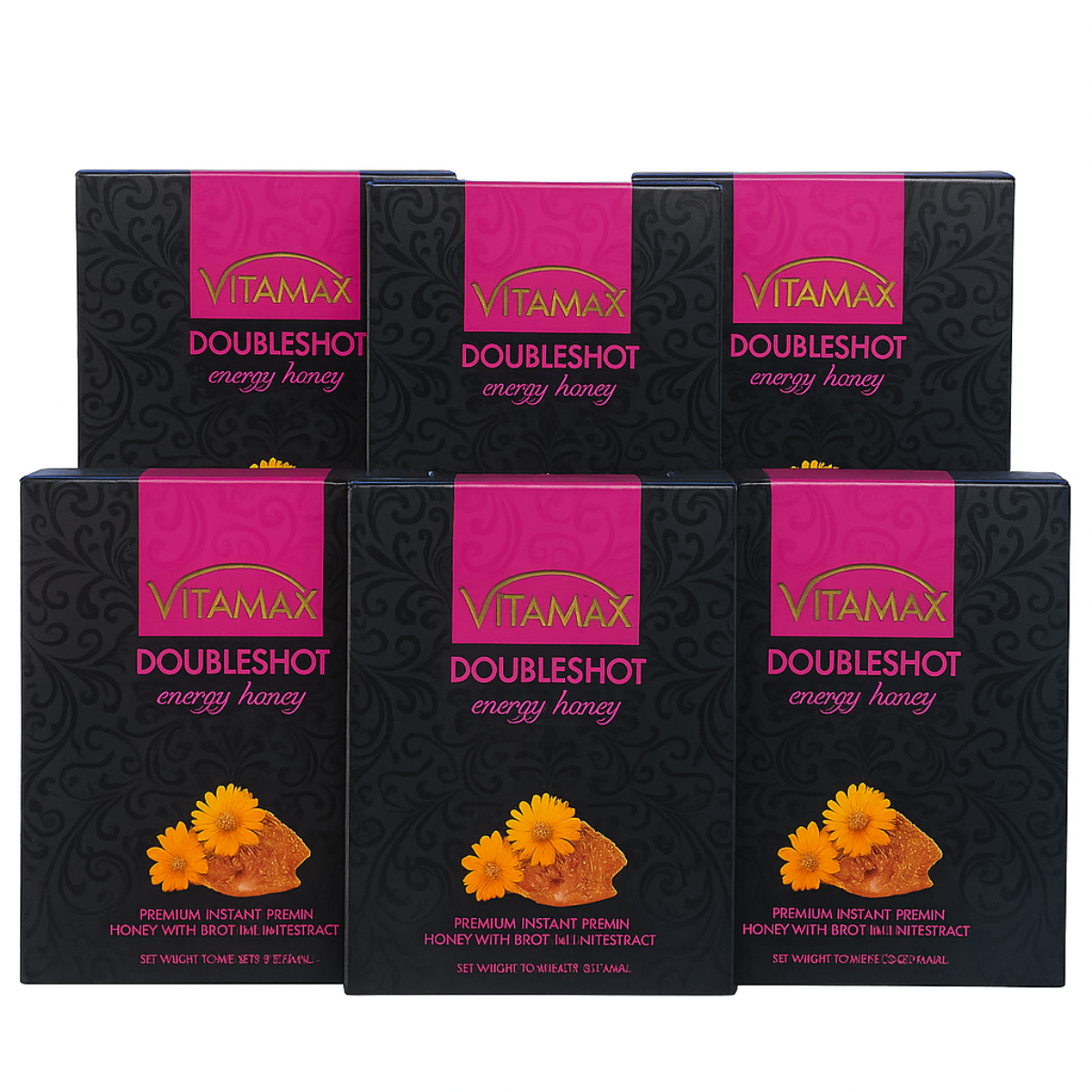 Vitamax Doubleshot Red – Herbal Honey Blend for Energy & Vitality (10 Sachets)