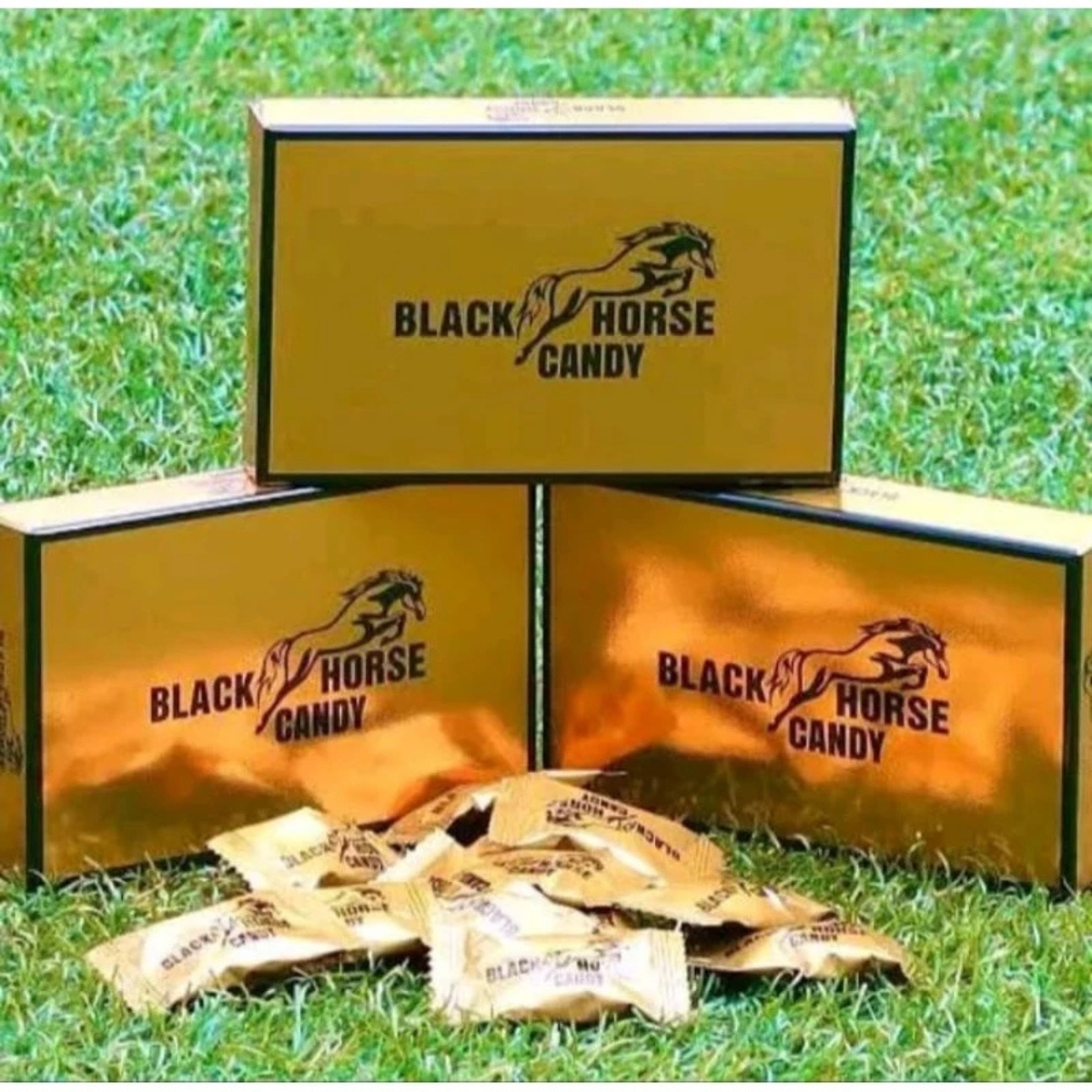 Black Horse Herbal Energy Candy – Natural Ginseng Candy for Men | Vitality & Stamina Booster (12 Pieces per Box