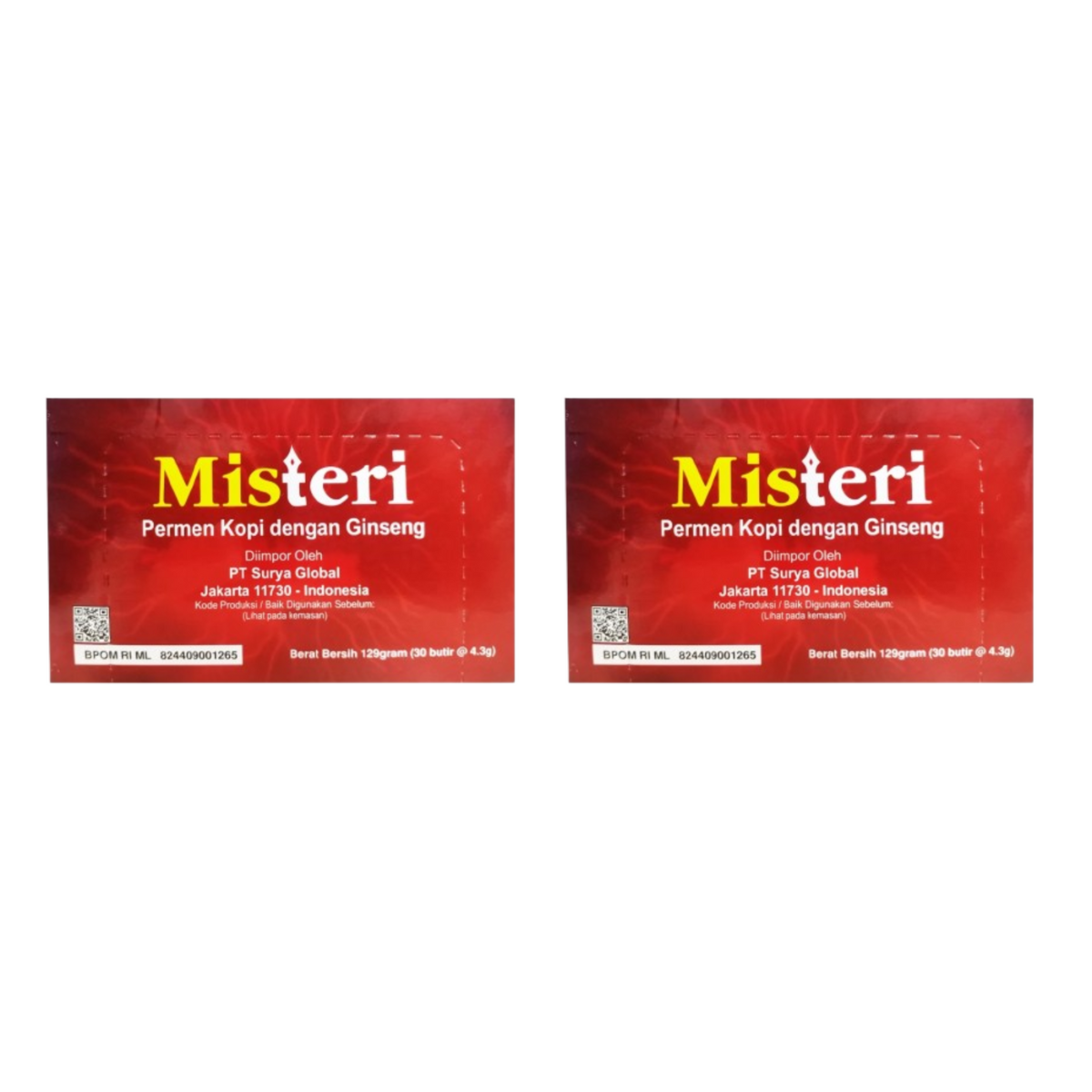 Misteri Herbal Coffee Ginseng Candy – Natural Energy & Stamina Candy for Men | Vitality Booster (30 Pieces per Box