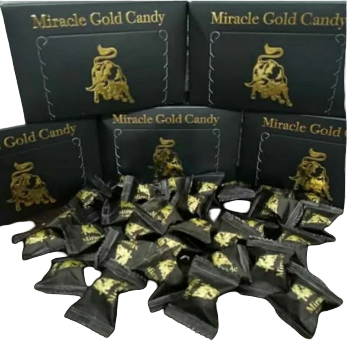 Miracle Gold Herbal Candy – Coffee & Ginseng Energy Candy for Men | Natural Herbal Stamina & Vitality Booster (30 Pieces)