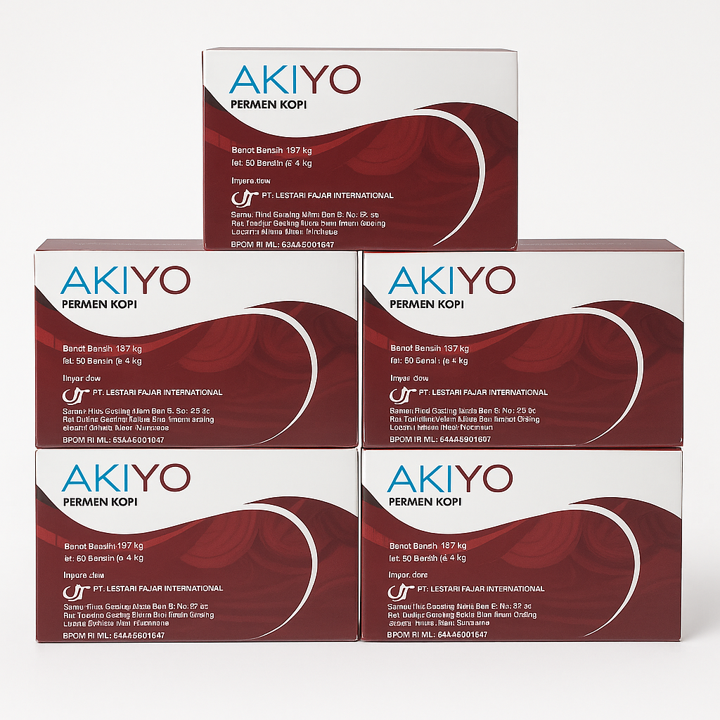 Akiyo Energy Coffee Candy for Men – Herbal Coffee & Ginseng Candy for Natural Stamina & Vitality (25 Pieces per Box