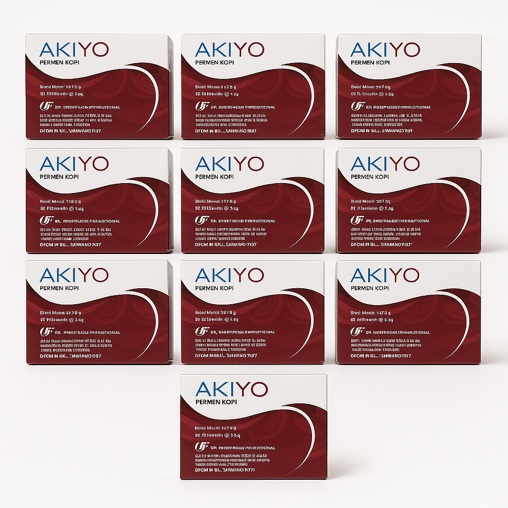 Akiyo Energy Coffee Candy for Men – Herbal Coffee & Ginseng Candy for Natural Stamina & Vitality (25 Pieces per Box