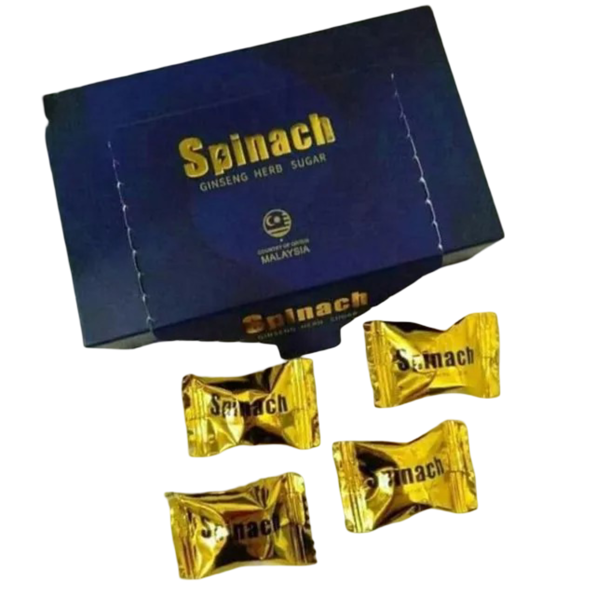 Spinach Ginseng Herbal Candy – Natural Energy, Stamina & Vitality Supplement for Men | Halal Candy from Malaysia
