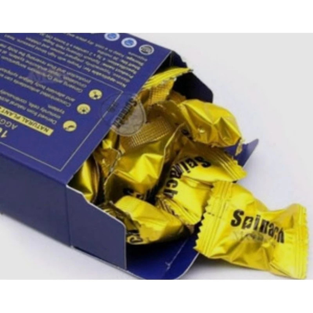 Spinach Ginseng Herbal Candy – Natural Energy, Stamina & Vitality Supplement for Men | Halal Candy from Malaysia