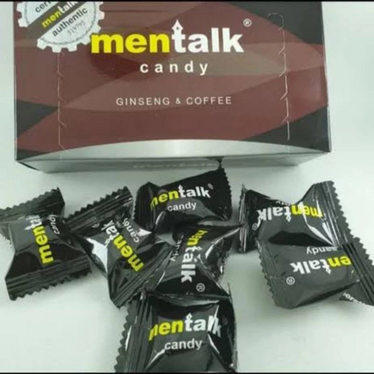 Mentalk Herbal Coffee Candy – Ginseng Infused Hard Candy for Energy, Stamina & Vitality (30 Pieces per Box