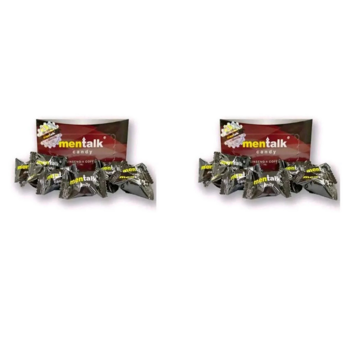 Mentalk Herbal Coffee Candy – Ginseng Infused Hard Candy for Energy, Stamina & Vitality (30 Pieces per Box