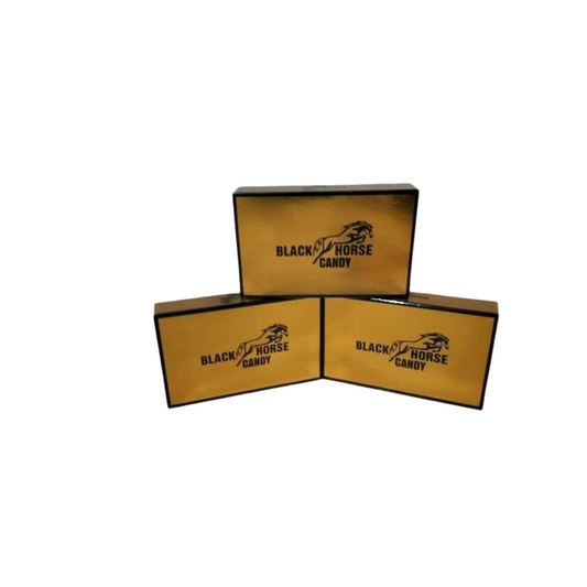 Black Horse Herbal Energy Candy – Natural Ginseng Candy for Men | Vitality & Stamina Booster (12 Pieces per Box