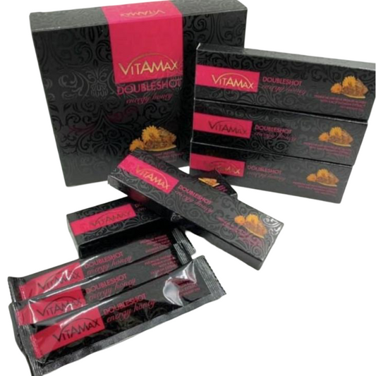 Vitamax Doubleshot Red – Herbal Honey Blend for Energy & Vitality (10 Sachets)