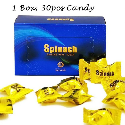 Spinach Ginseng Herbal Candy – Natural Energy, Stamina & Vitality Supplement for Men | Halal Candy from Malaysia