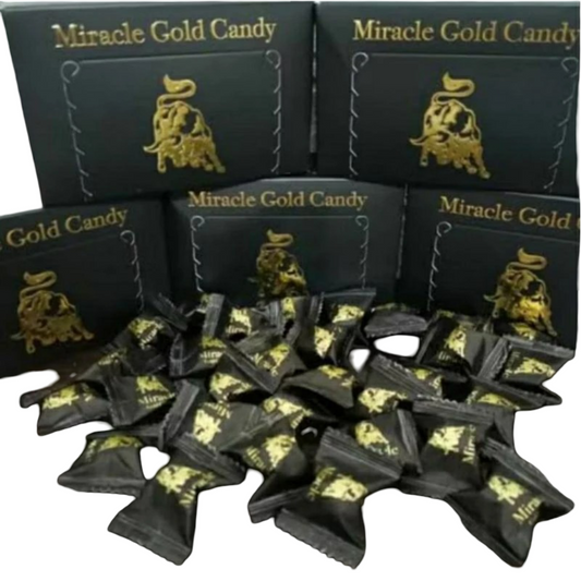 Miracle Gold Herbal Candy – Coffee & Ginseng Energy Candy for Men | Natural Herbal Stamina & Vitality Booster (30 Pieces)
