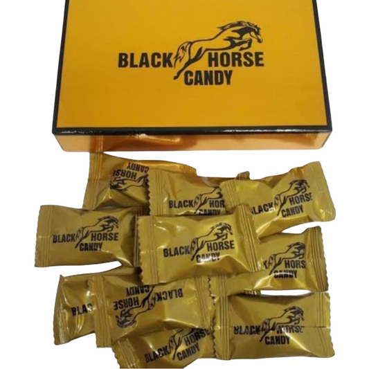 Black Horse Herbal Energy Candy – Natural Ginseng Candy for Men | Vitality & Stamina Booster (12 Pieces per Box